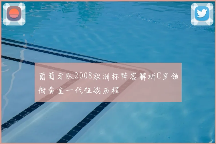 葡萄牙队2008欧洲杯阵容解析C罗领衔黄金一代征战历程